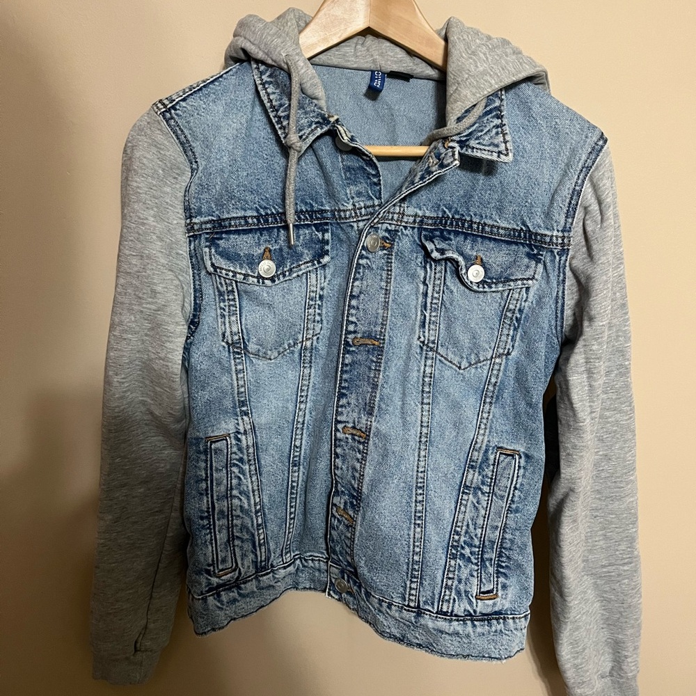 Denim / hoodie jacket